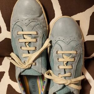 BORN Canvas and Leather Sneakers